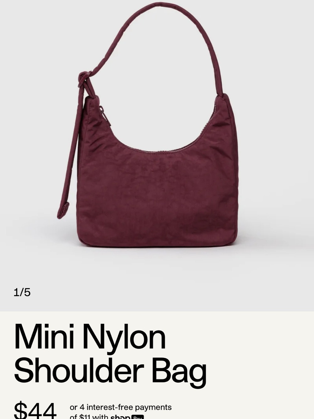 BAGGU Maroon Shoulder Bag - Picture 12 of 12